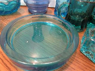 VTG BLUE GLASS ART GLASS COLLECTION - LOT OF 12 PCS